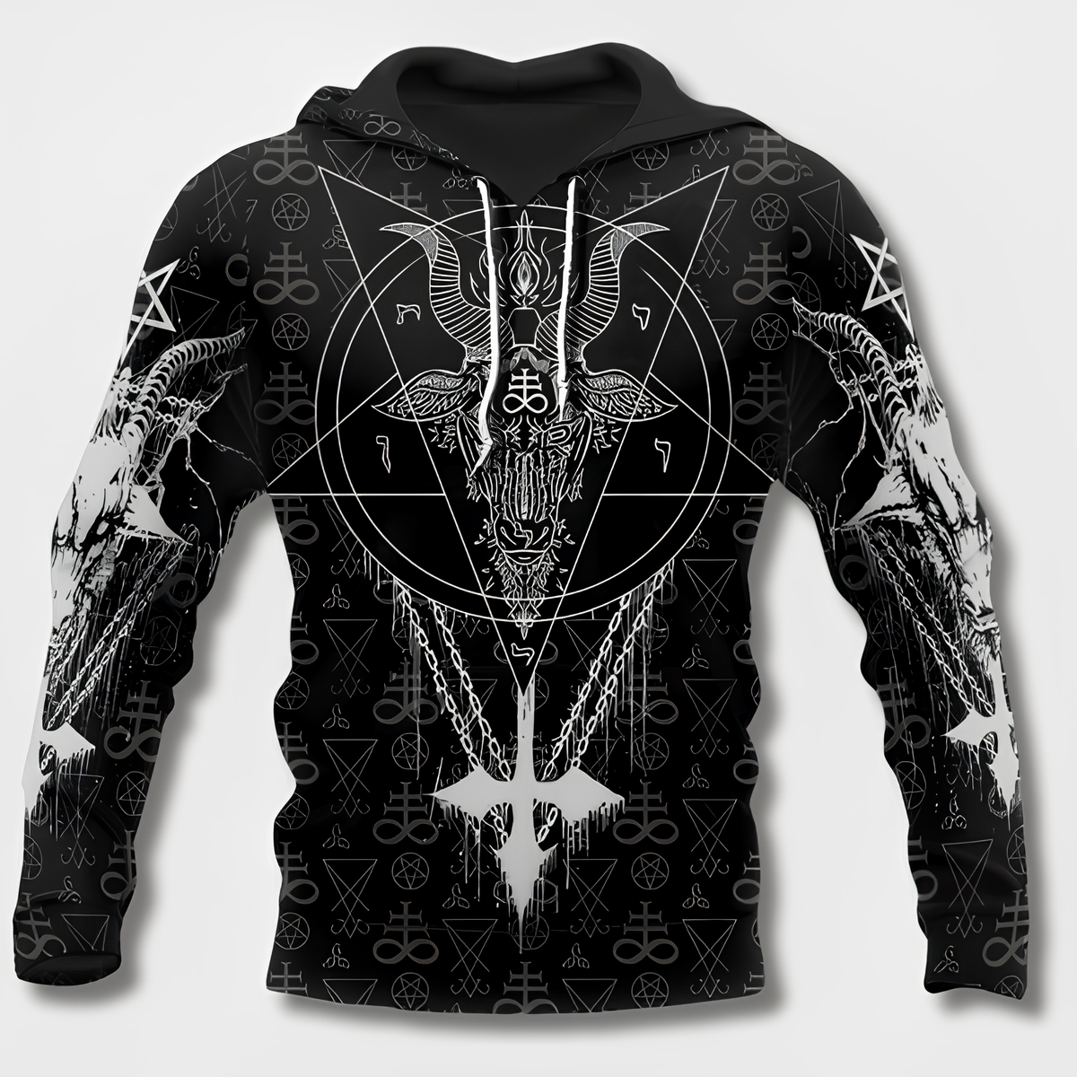Variant image for Heren Hoodie Viking Stijl met Capuchon van 100% Katoen-49