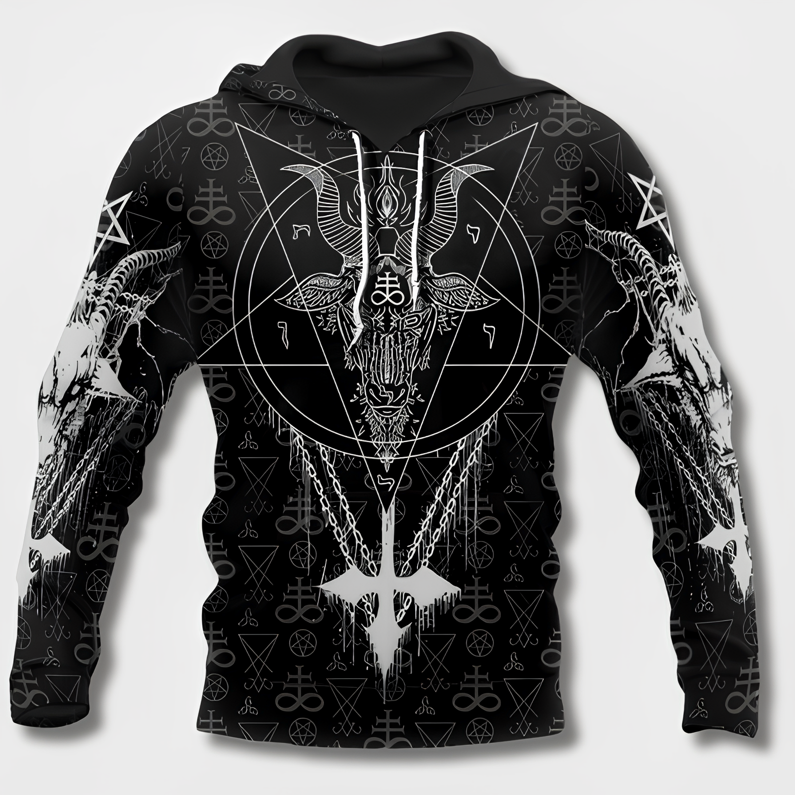 Variant image for Heren Hoodie Viking Stijl met Capuchon van 100% Katoen-49