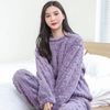 Warme fleece pyjamaset voor dames