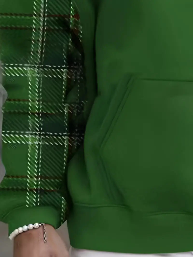 Mannen Hoodie Geruit Casual Katoenmix-4