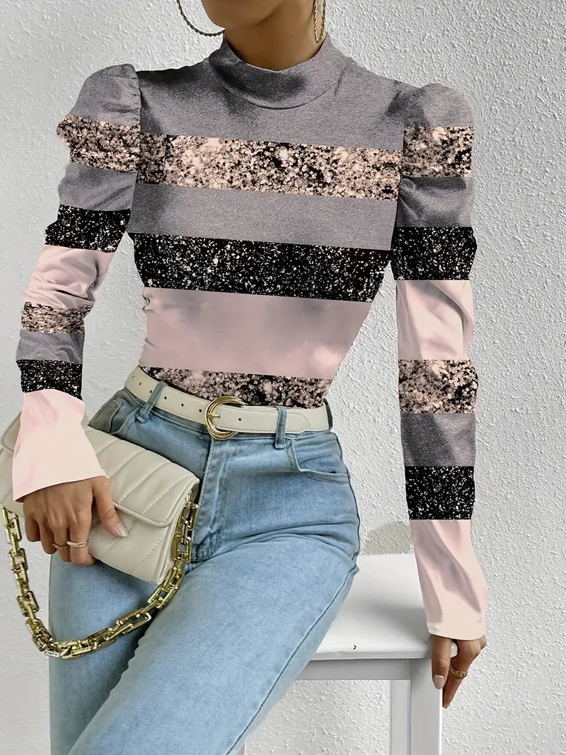 Variant image for Dames Blouse Elegante Satijn Bloempatroon-41