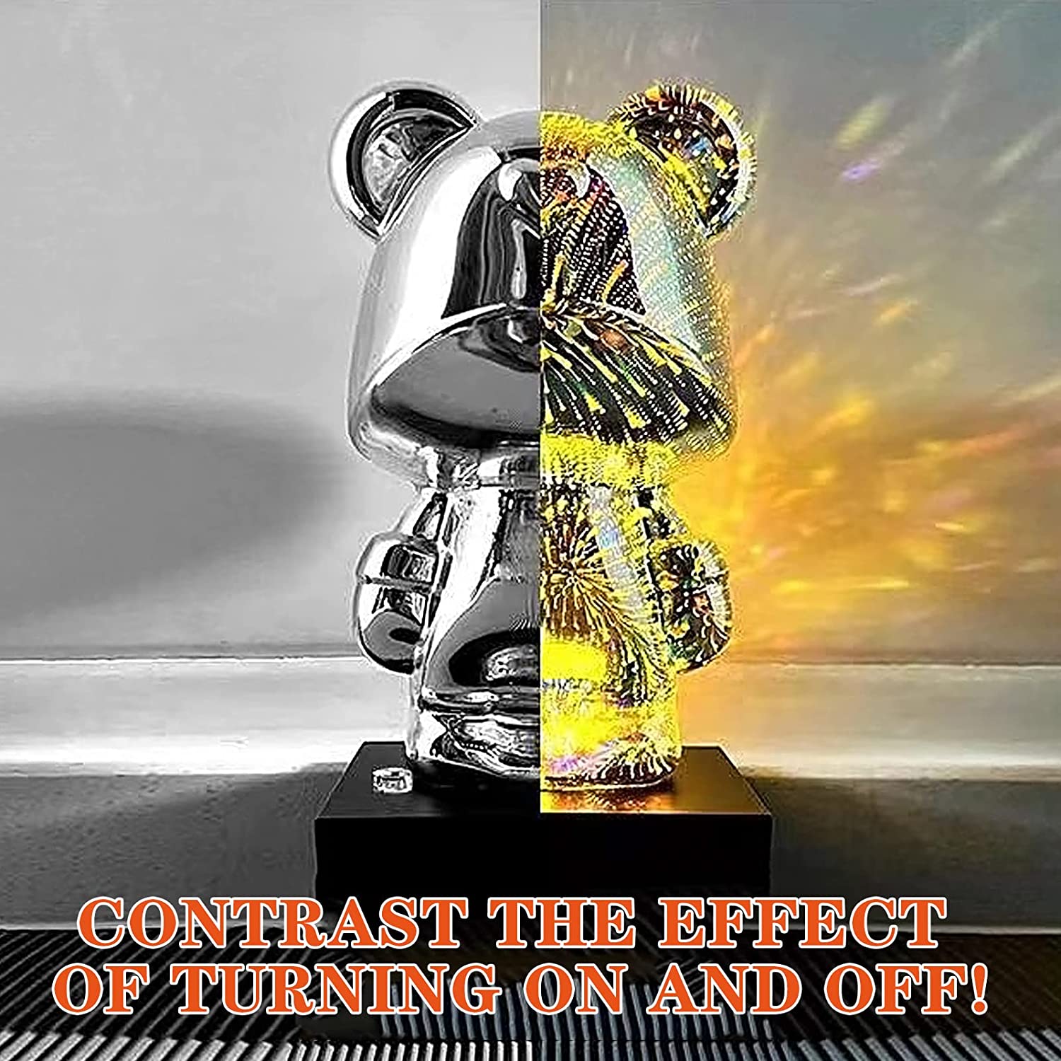 Nachtlampje Kinderen Multicolor Teddybear 3D Effect LED Kunststof-4