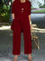 Variant image for Dames Set Drie Delen Casual Vest en Lange Broek Katoenmix-9