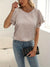 Variant image for Dames Blouse Gegolfde Afwerking Cirkelvormige Halslijn Hoogwaardige Stof-17