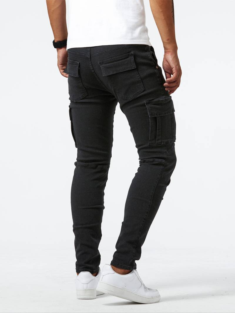 Heren Cargo Broek Slim Fit Katoen Met Praktische Zakken-3