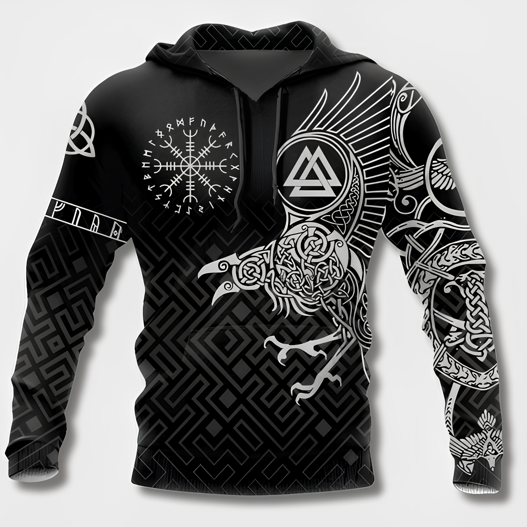 Variant image for Heren Hoodie Viking Stijl met Capuchon van 100% Katoen-54