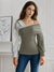 Variant image for Dames Top Asymmetrisch Stijlvol Zachte Ademende Stof-1
