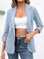 Variant image for Dames Zwarte Blazer Open Voorkant Hoogwaardige Stof-43