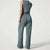 Dames Jumpsuit Zwart Elegant Luchtig Met Wijde Pijpen-5