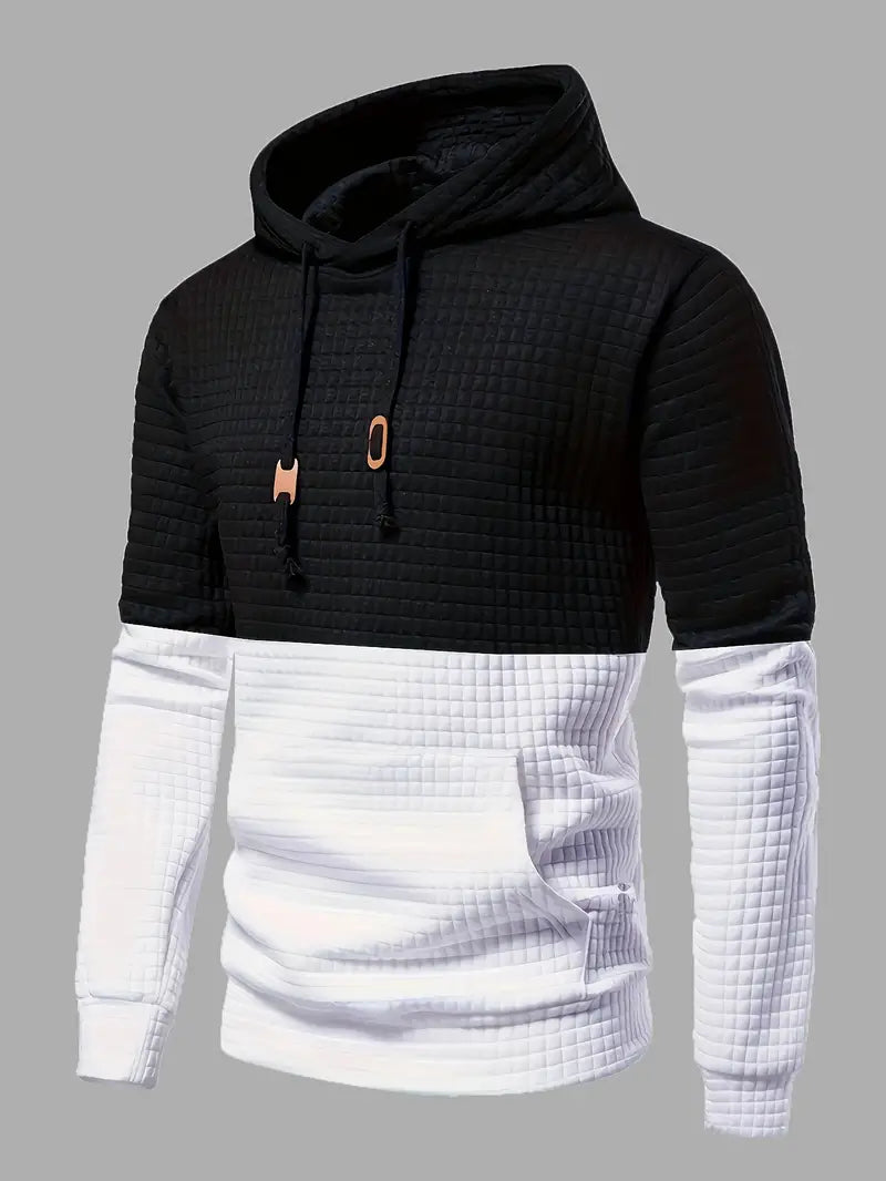 Variant image for Heren Hoodie Wafelpatroon Zachte Katoenmix Casual Comfort-1