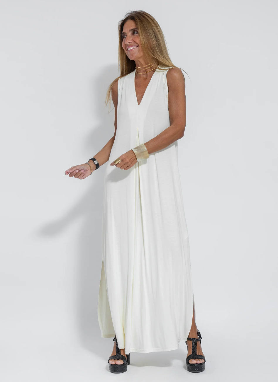 Dames Lange Jurk Elegante Zomerstijl Katoen Maxi Jurk voor Zomer-1