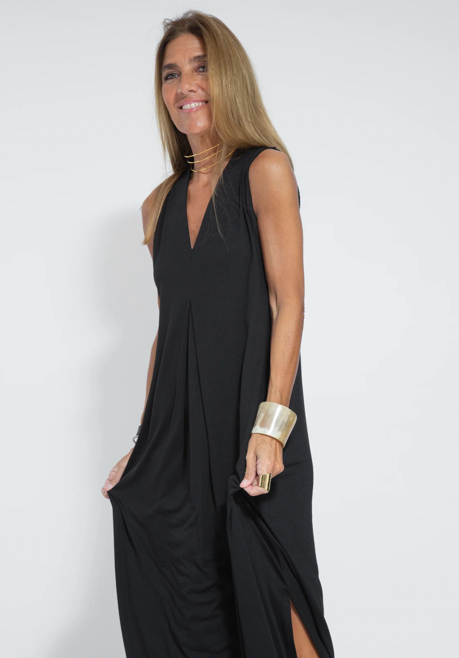 Dames Lange Jurk Elegante Zomerstijl Katoen Maxi Jurk voor Zomer-4