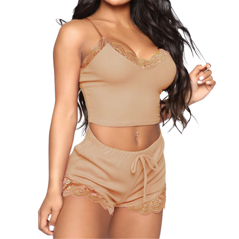 Tweedelige Mouwloze Slaapkleding