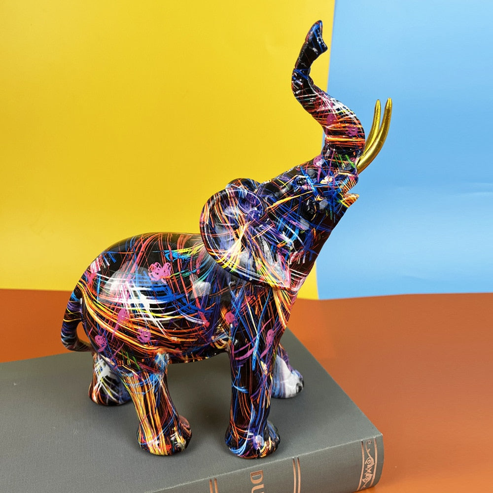 Abstract Beeldje Olifant Handgemaakt Decoratie 2