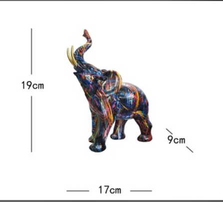 Abstract Beeldje Olifant Handgemaakt Decoratie 3
