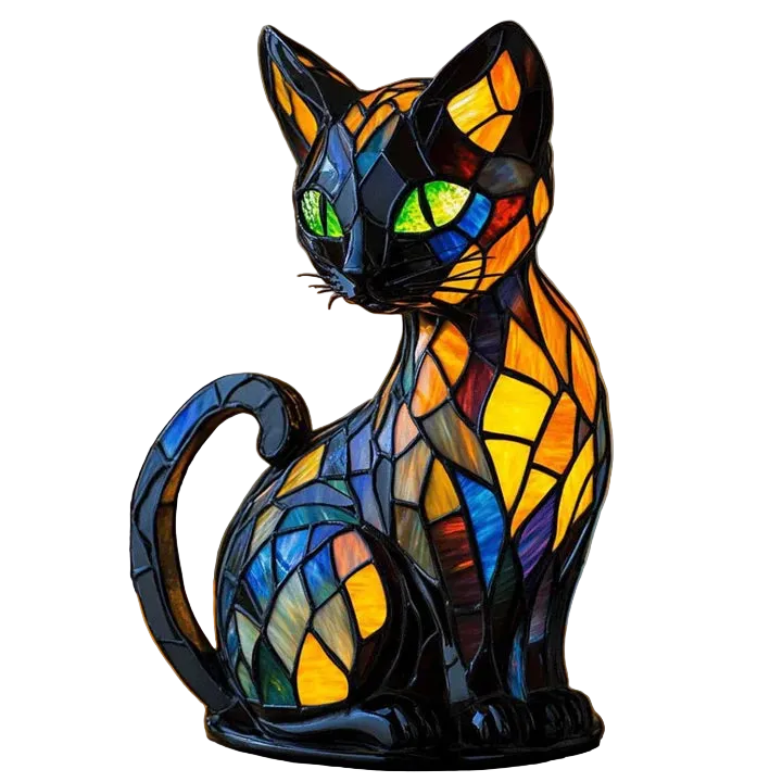 Artistieke Tafellamp Katten Design voor Sfeervolle Verlichting