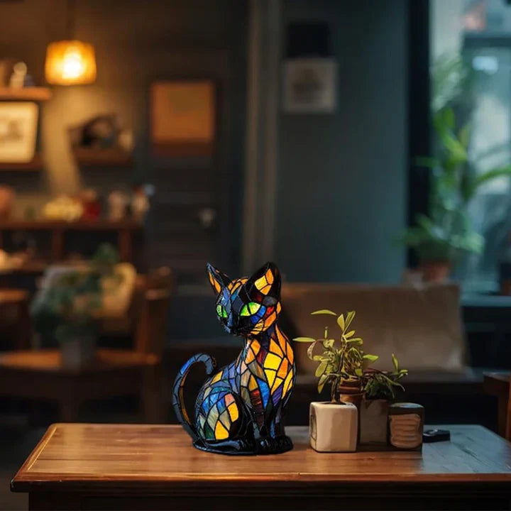 Artistieke Tafellamp Katten Design voor Sfeervolle Verlichting 3