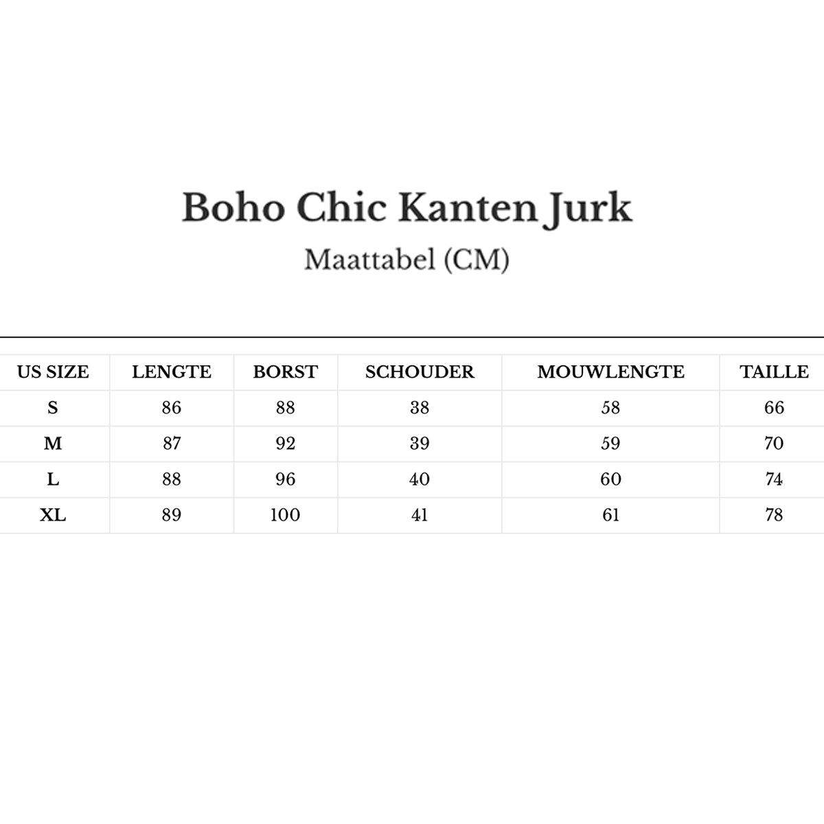 Boho Chic Kanten Jurk