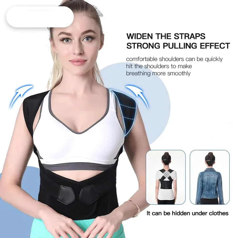 Heren Houdingcorrector Zwart Ademend Elegant Verstelbaar-1