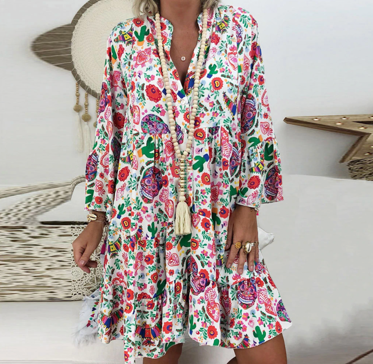 Variant image for Dames Jurk Stijlvol Elegant Hoogwaardige Stof voor Feestelijke Kleding en Zomer Kleding-1