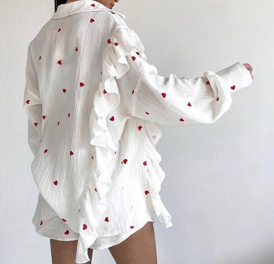 Dames Set Comfy T-shirt en Shorts Katoenmix voor Casual en Trendy Look-2