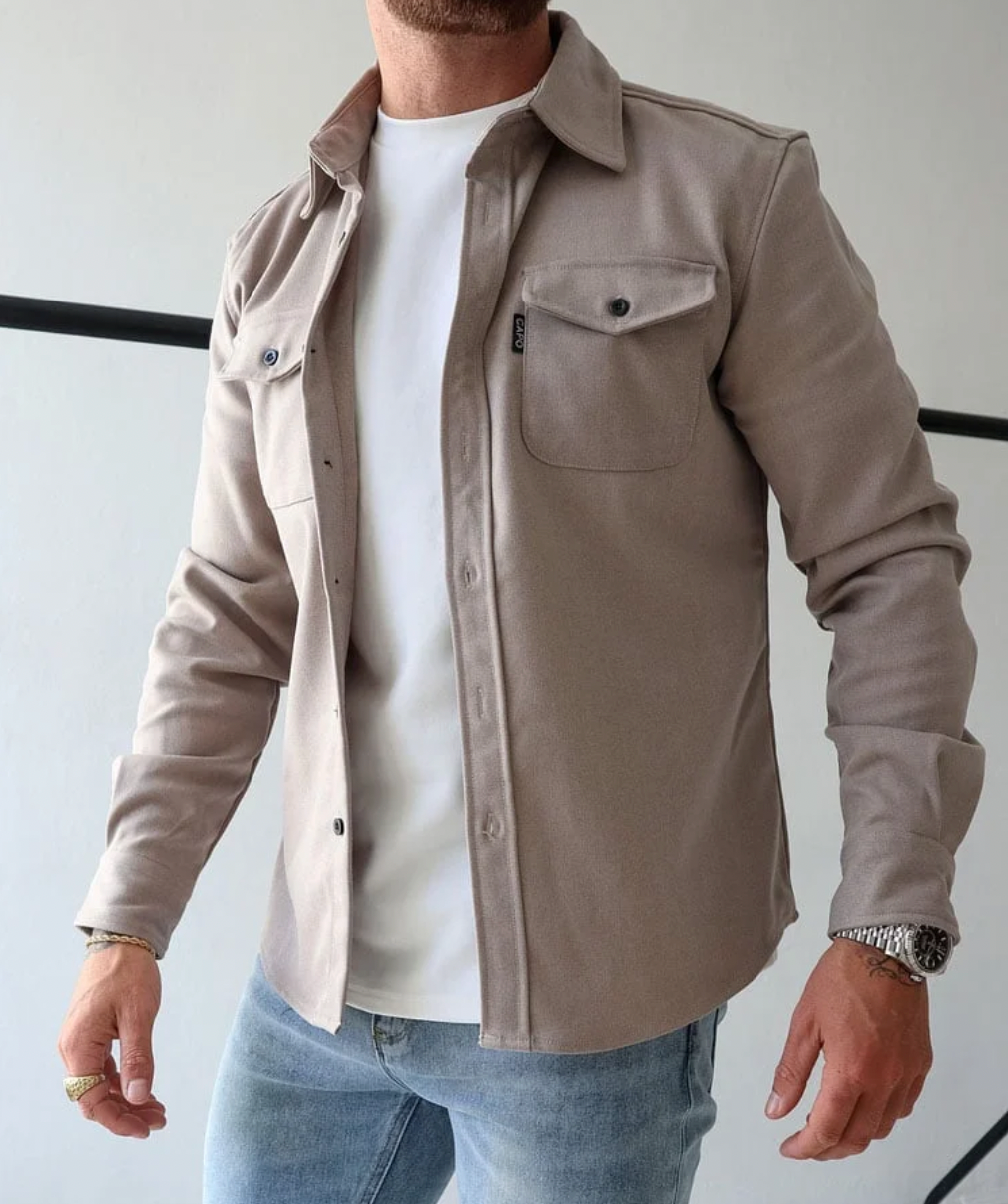 Heren Shirt Stijlvol Katoen voor Herfst Casual Comfortabele Pasvorm-1
