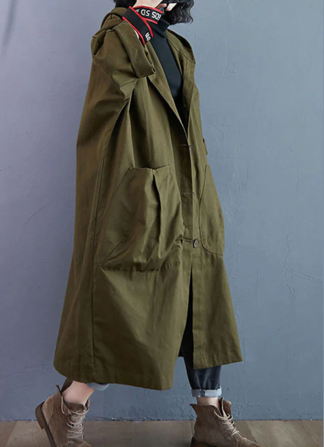 Dames Lange Winterjas Stijlvol Warm Hoogwaardig Materiaal-3