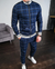 Heren Casual Set Lange Mouwen Polyestermix Met Opstaande Kraag 2