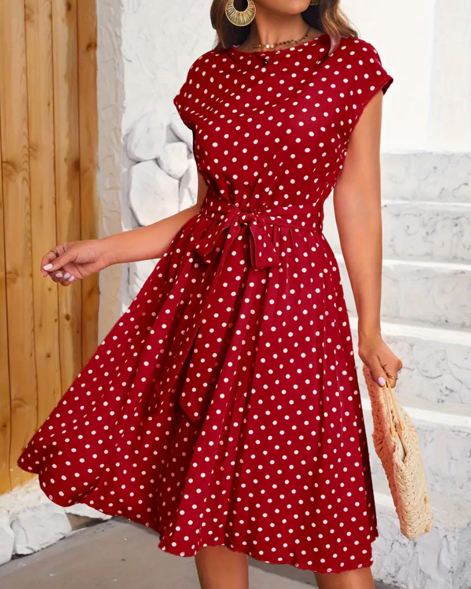 Variant image for Dames Jurk Polka Dot Retro Vloeiende Stof voor Lente en Zomer-1
