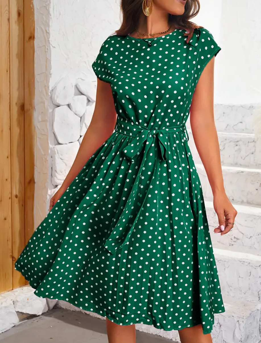 Variant image for Dames Jurk Polka Dot Retro Vloeiende Stof voor Lente en Zomer-19