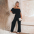 Dames Jumpsuit Feestelijk Off-Shoulder Luchtig Polyester-5