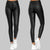 Zwarte Damesbroek Hoge Taille Skinny Kunstleer 1