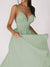 Variant image for Dames Jurk V-Ausschnitt BohoChic Groen Mouwloos Biologisch Katoen-1