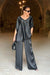 Variant image for Dames Satijnen Jurk Set met Blouse en Broek, Luxe en Comfortabele Pasvorm-9