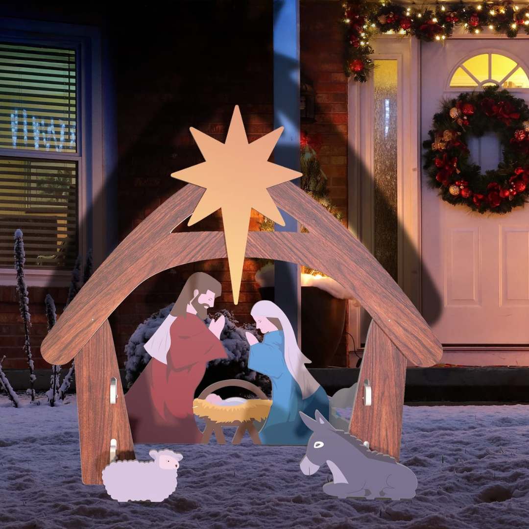 Buitendisplay Kerststal Traditioneel 3
