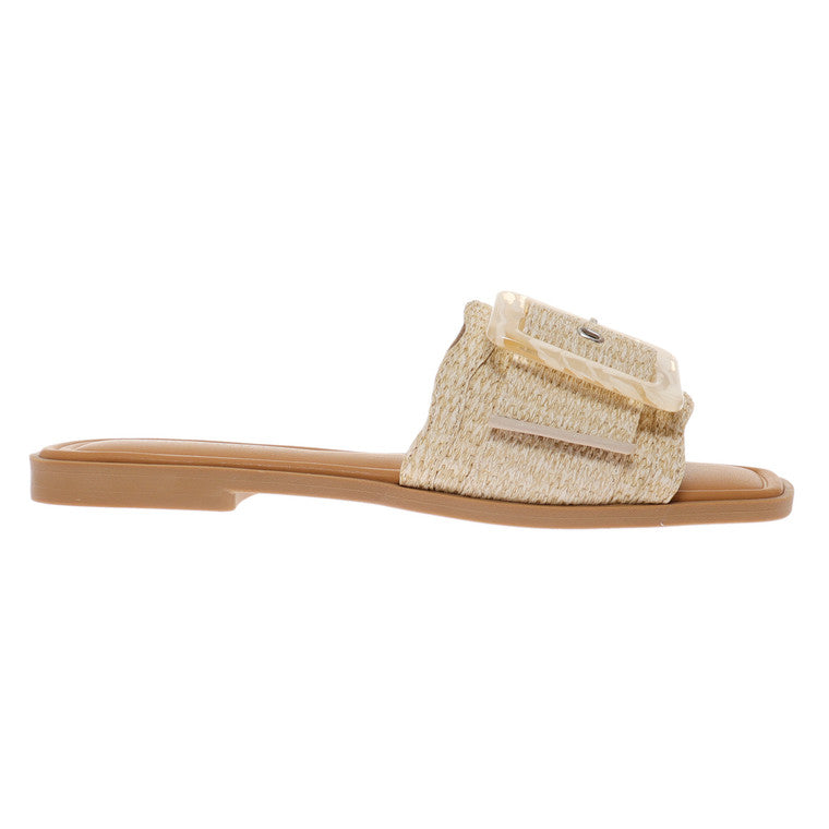 Casual Sandalen met Gesp Natuurlijke Kleur 0