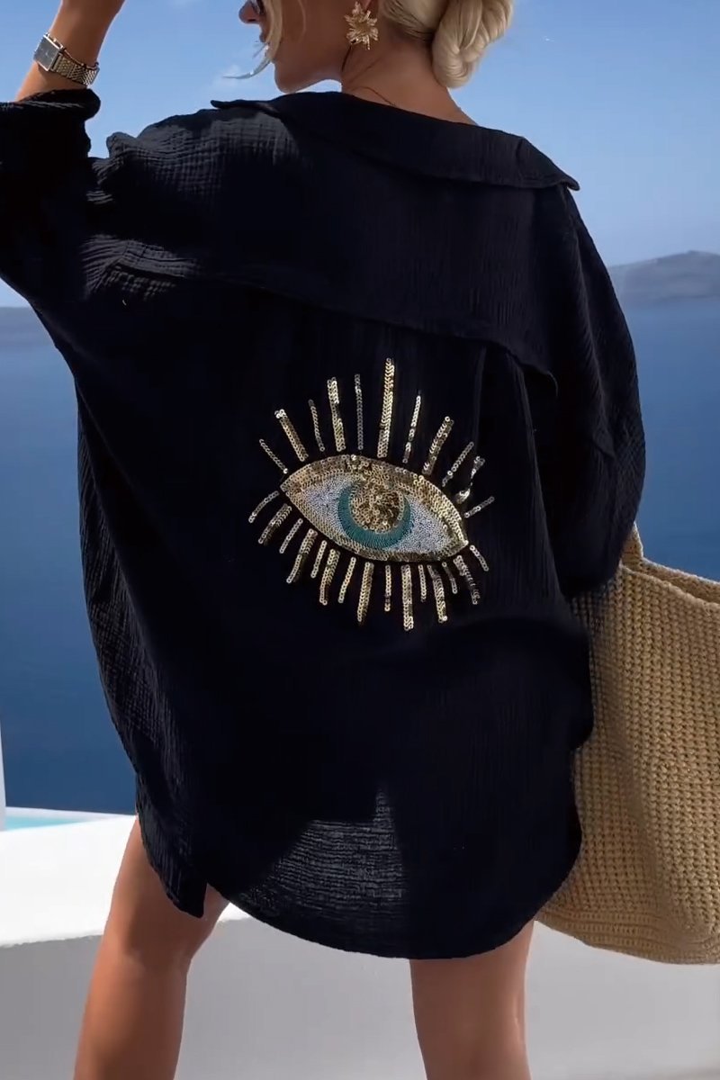 Casual Shirt met Alziend Oog voor Dames 4