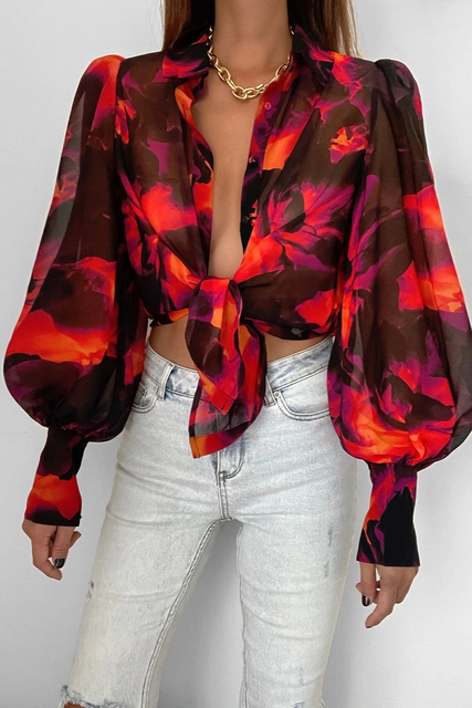 Dames Blouse Speelse Pasvorm Lichte Katoen 4