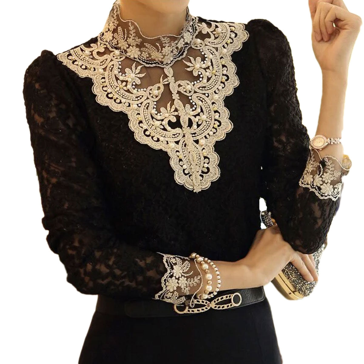 Dames Borduurde Blouse