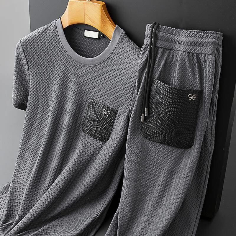 Heren Vrijetijdsset Comfortabel Polyester T-shirt en Broek 1