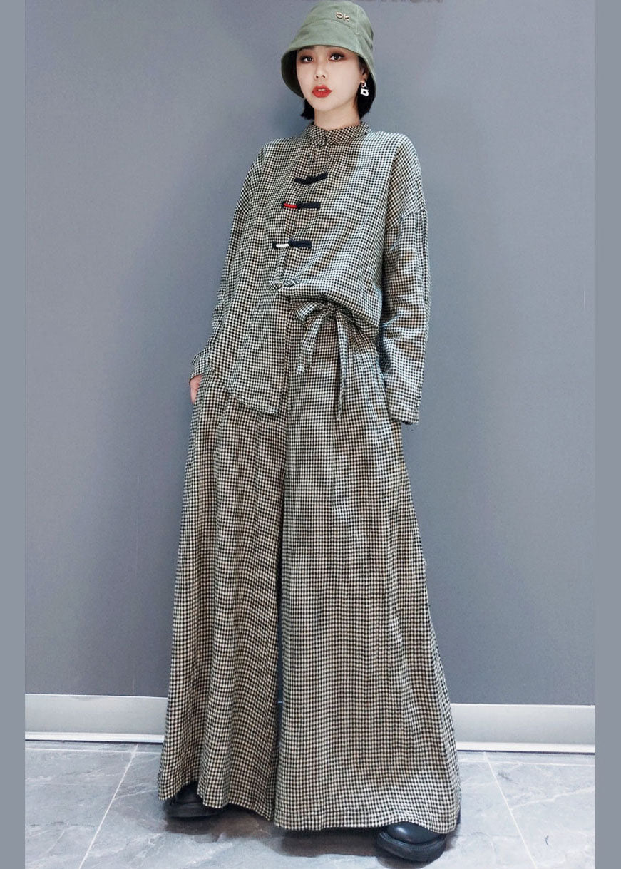 Dames 2-delige Outfit met Geruite Zakken 1