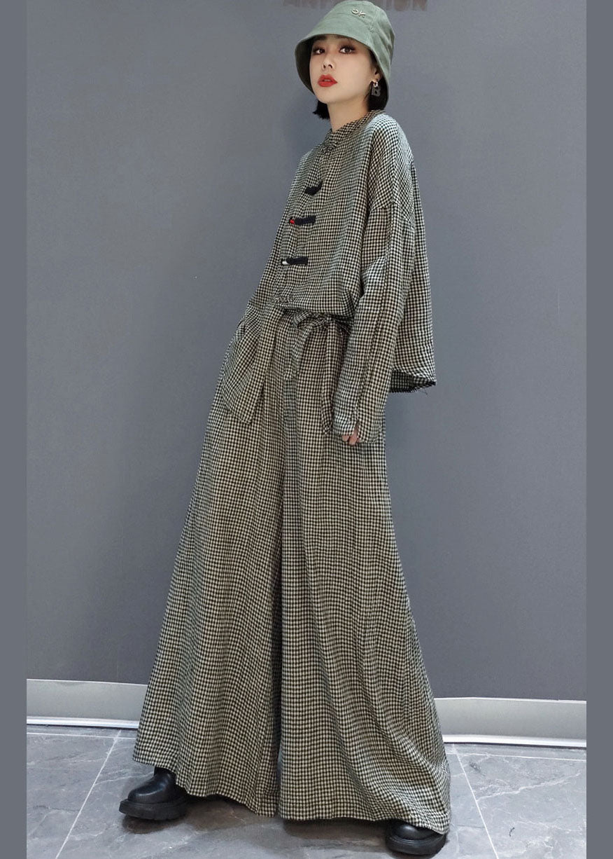 Dames 2-delige Outfit met Geruite Zakken 2