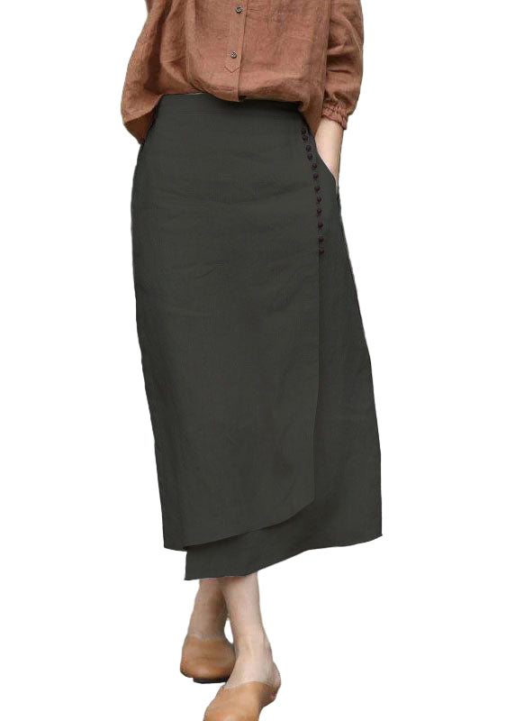 Dames A-Lijn Rok Asymmetrisch Met Elastische Taille 5
