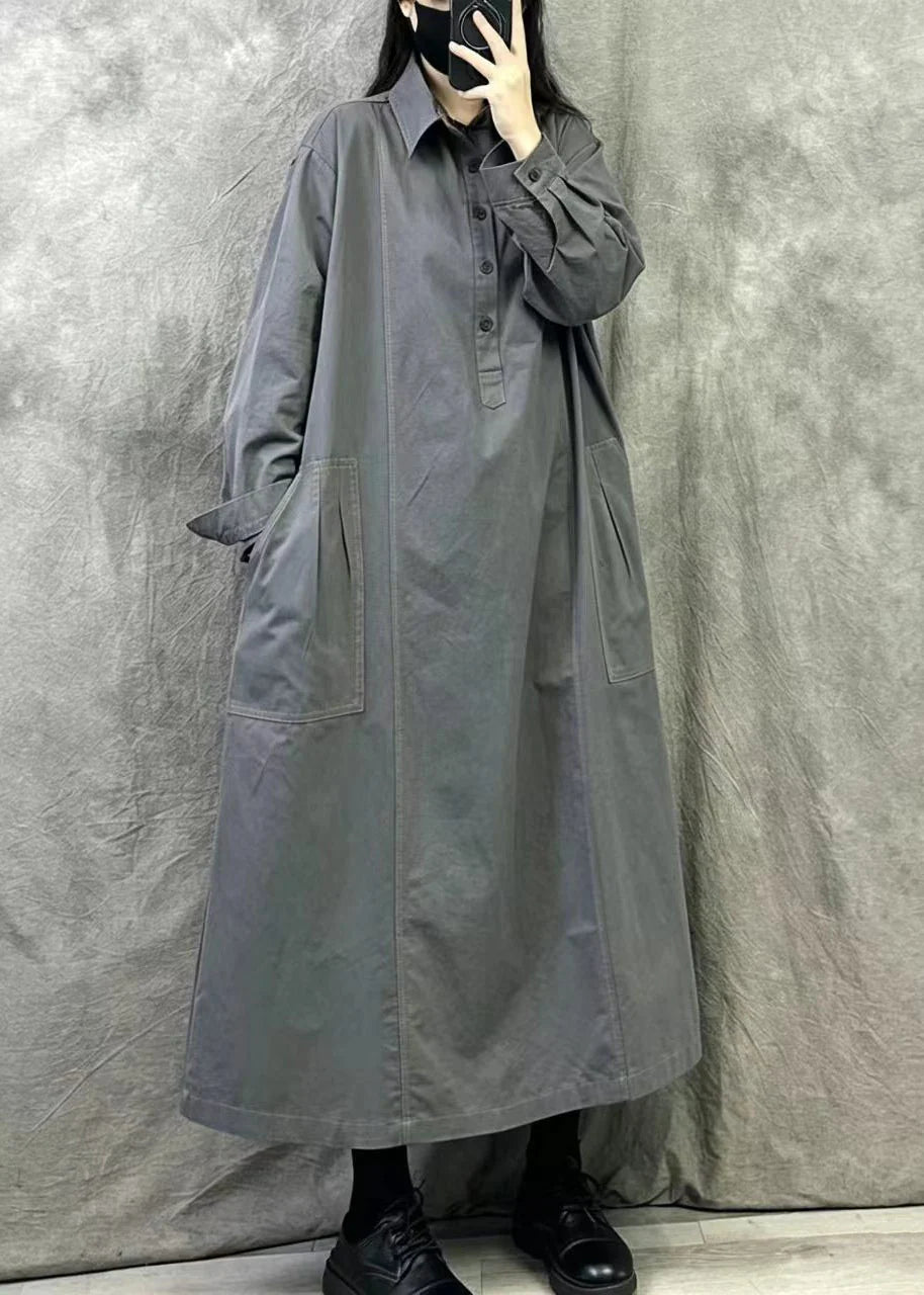 Dames A-lijn Jurk Oversized Herfststijl 1