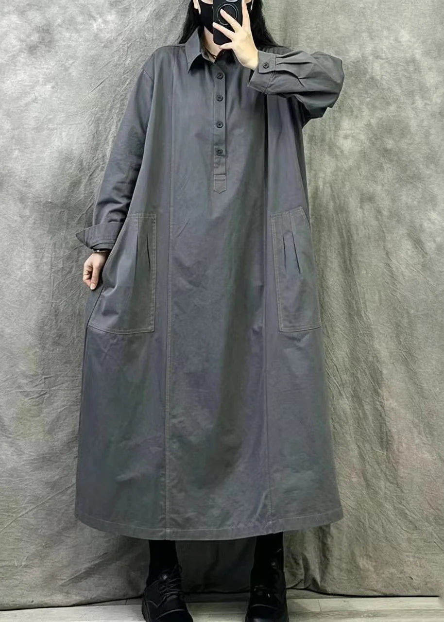Dames A-lijn Jurk Oversized Herfststijl 2