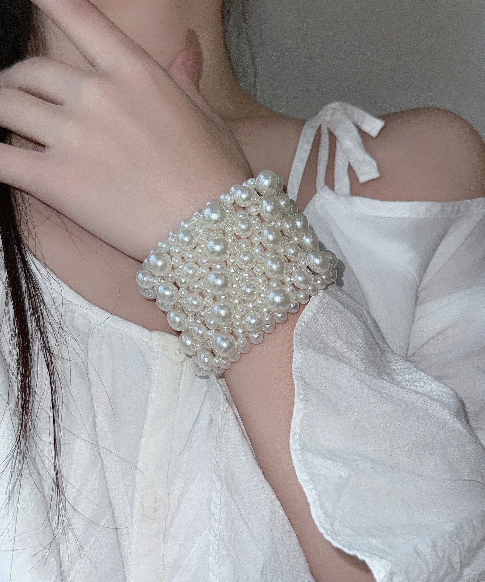 Dames Armband Geweven Parelstijl 2