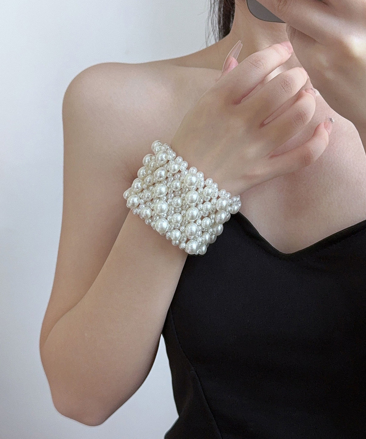 Dames Armband Geweven Parelstijl 4