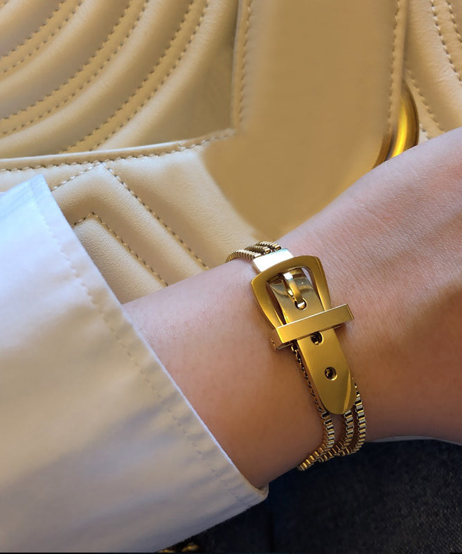 Dames Armband Goudkleurig Modern Design 0