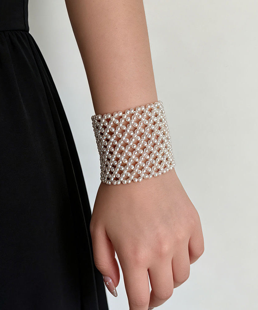 Dames Armband Met Geweven Parel Kralen Elastische Stijl 2