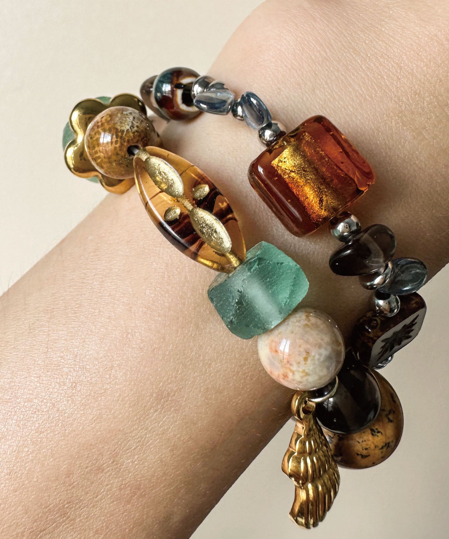 Dames Armband Vintage Kleurgeblokkeerd Handgemaakt 2